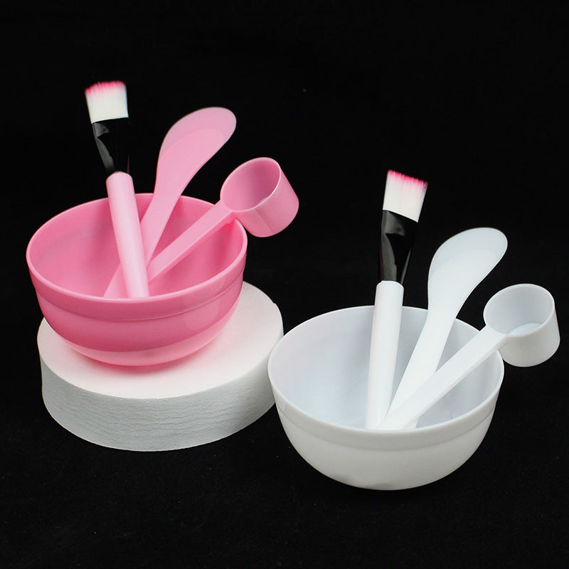 Individually packaged mask tools set: mask bowl (4-piece set), mask brush, plastic spoon, mixing spatula, spa tool set