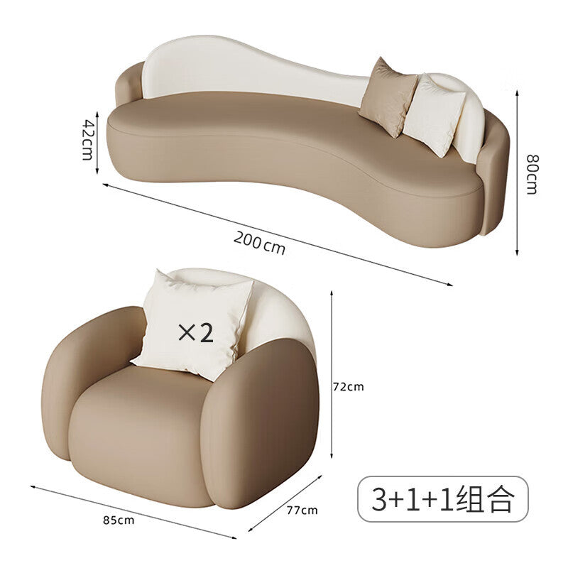 Saint-li office casual reception sofa - small apartment minimalist modern fabric irregular sofa