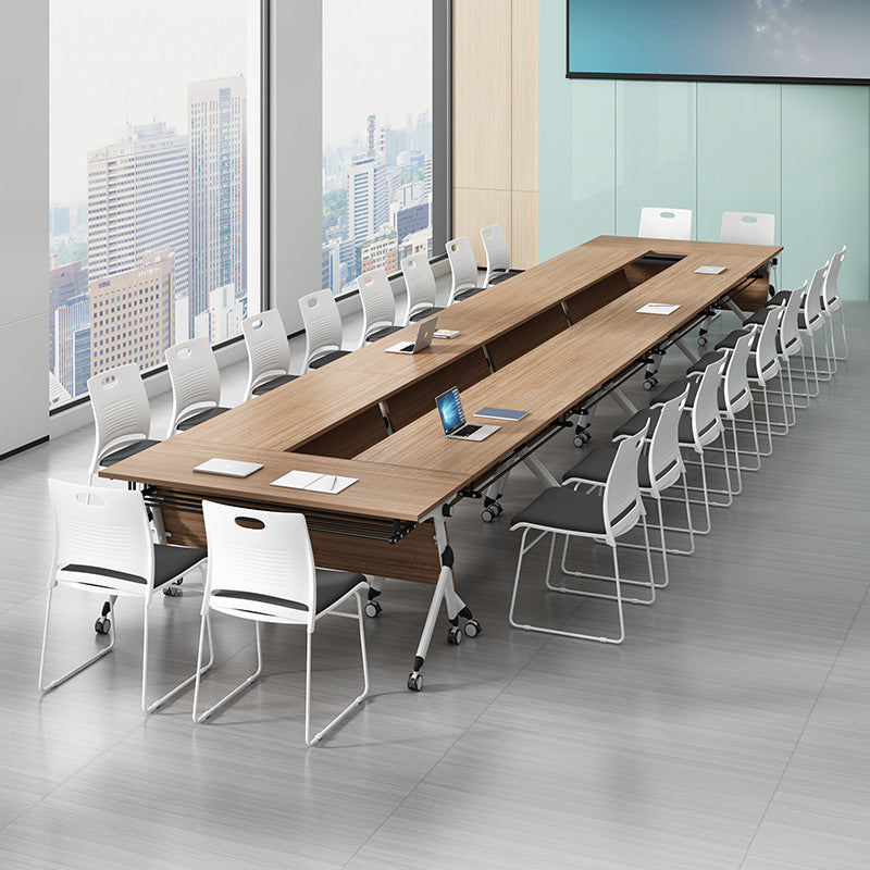 Saint li folding conference table - minimalist modern design, modular and mobile, splicing training table and chairs for educational institutions and learning environments