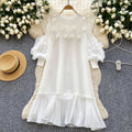 Miya pleated socialite style high-end dress - women's spring pleated 3d floral loose design elegant maxi dress