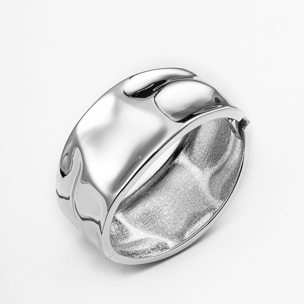 Irregular round bracelet wholesale european and american cross-border jewelry fashion alloy wide version round spring open bracelet for women