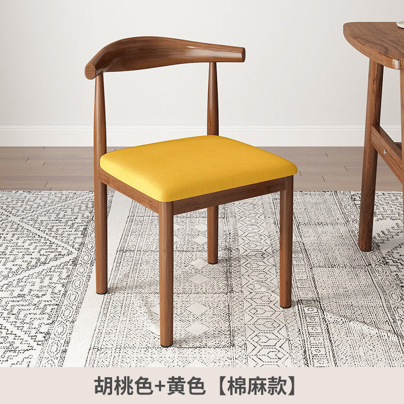 For homenordic desk chair modern casual restaurant chair iron horn chair dining table chair backrest stool