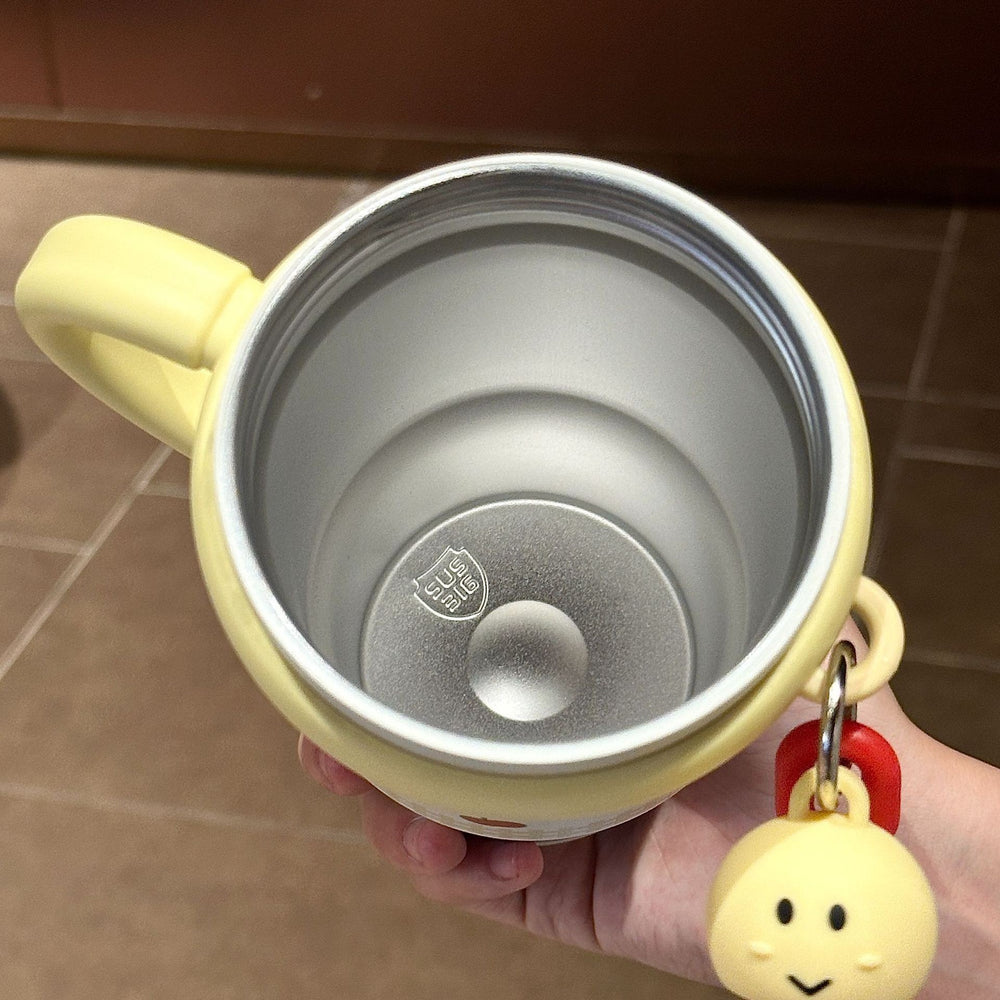 Popular cartoon cute pet with handle cute pendant girly heart student ins style large capacity 316 handle thermal insulation