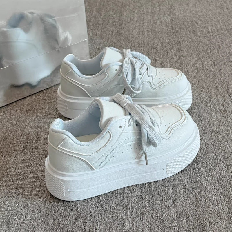 Campus style thick-soled sneakers for women 2026new arrivalspringwhite shoes for women's shoes easiest for match student bread shoes trendy shoes