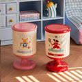 Cute and stylish tall trash can for home use. new model with a spring-loaded lid, perfect for bedrooms, living rooms, and bathrooms. large capacity waste paper basket