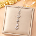 [titanium steel] european and american popular simple 18k gold long tassel necklace for women, high-end fashion clavicle chain jewelry