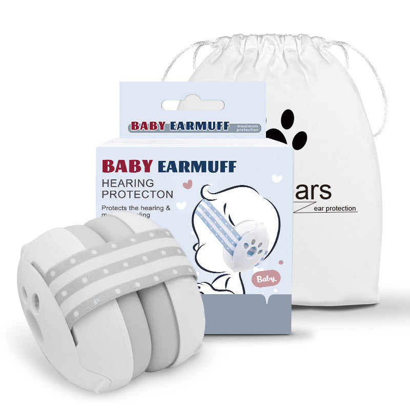 Baby sound isolating earmuffs - noise reduction headphones for infants, adjustable headband, suitable for airplane travel, sleep, stress relief, and noise protection