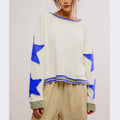 European and american style women's hoodie: trendy, chic, round neck, lightweight, loose fit, effortless style, long sleeve outerwear