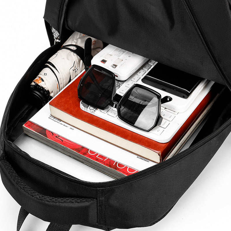 Black Backpack Computer Bag Travel Backpack Student School Bag Oxford Cloth Casual Business Backpack Campus School Bag