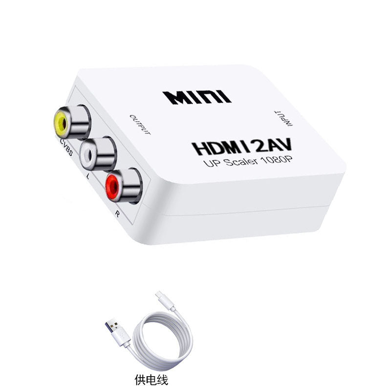 AV to HDMI converter VCD set top box DVD connected TV monitor projector high definition 1080p cable