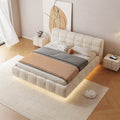 Foshan factory personalized bedroom furniture technology cloth puff bed italian suspended bed double fabric bed wabi-sabi style