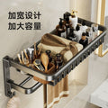 Gun gray towel rack bathroom storage rack punch-free bathroom shelf all-in-one pendant toilet space aluminum bath towel rack