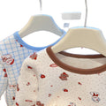 Autumn wintergirlthickened home wear suit baby heattech autumn clothes and long trousers trendy pajamas kids clothes children's clothing