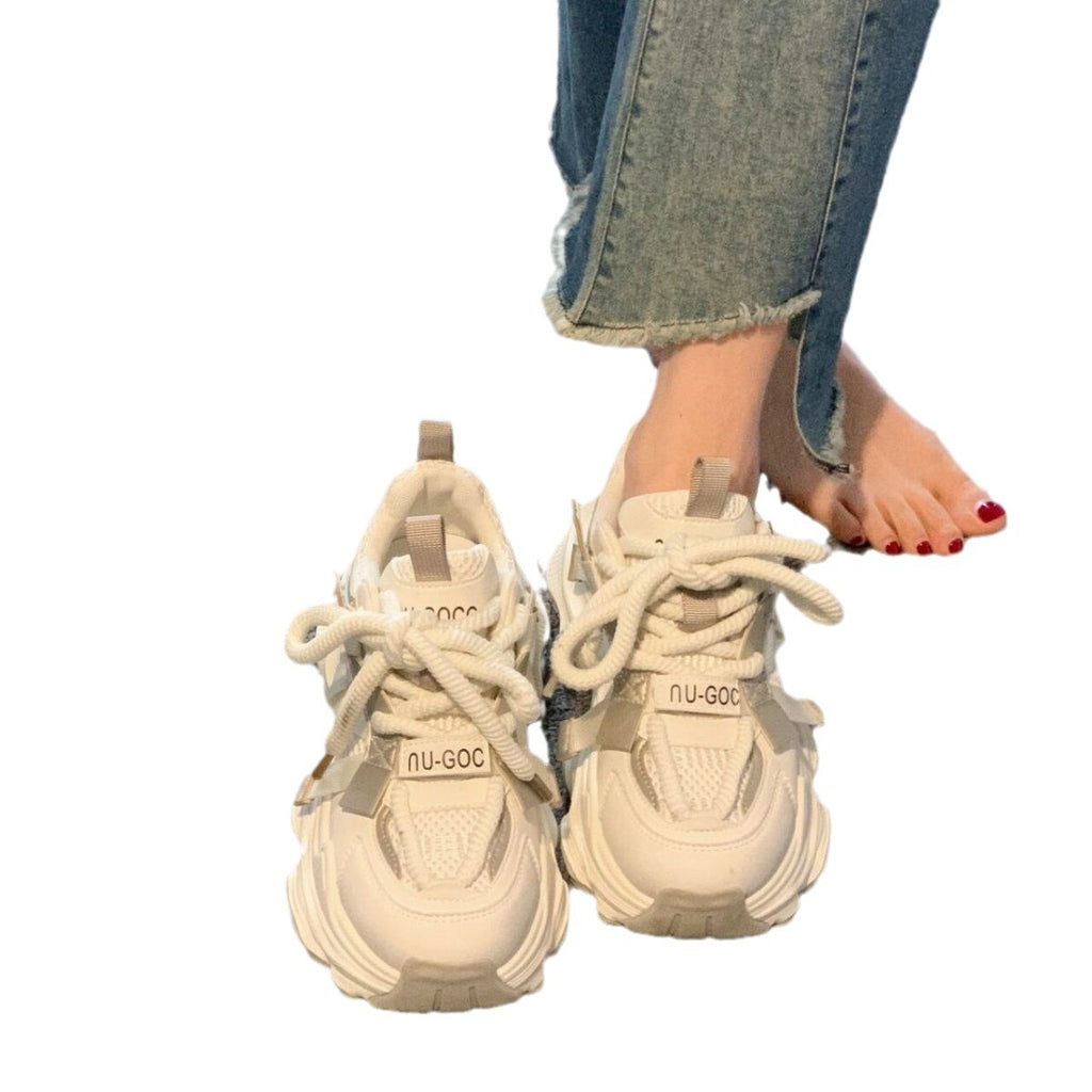 New dad shoes women's summer thick soles increase European goods sports show feet small European station retro versatile trendy casual shoes