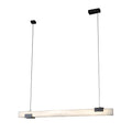 Minimalist light luxury marble new chinoiserie light luxury restaurant marble chandelier long strip one-word study cross-border thyristor dimming