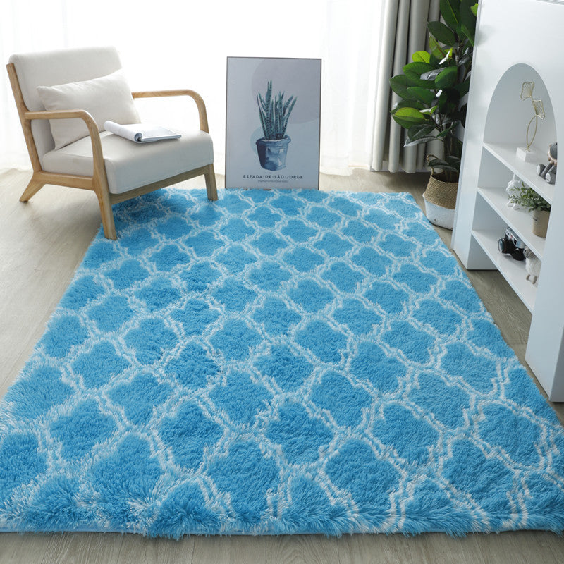 exclusive for home tie-dye carpet bedroom long stuffed carpet modern casual carpet floor mat modern scandinavian