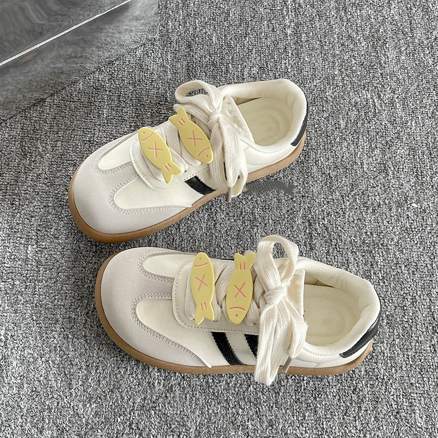 Autumthick solewhite shoes women's 2025new arrival women's easiest for match breathable trendychic shoes retro german training shoes