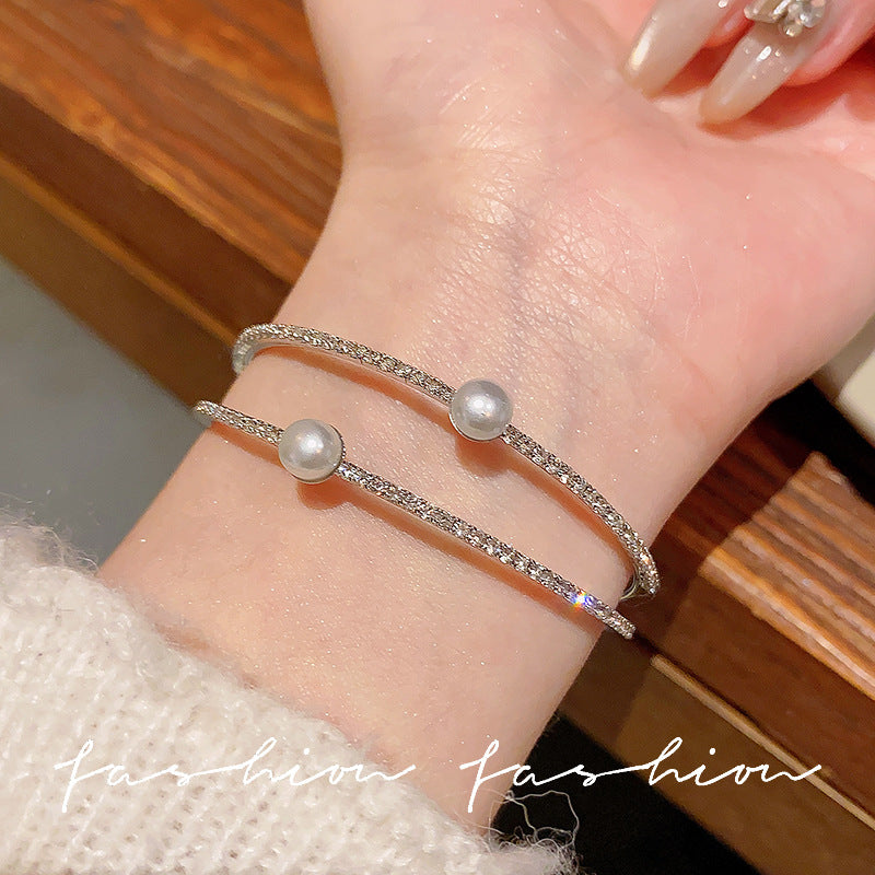 Super fairy micro-embedded zircon bows bracelet for women classy sense of accessible luxury crystal bracelet best selling exquisite pull-out hand jewelry