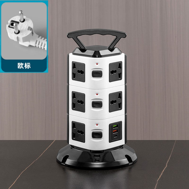 Vertical socket british standard hong kong multi-function usb universal power strip european standard household power supply american standard american