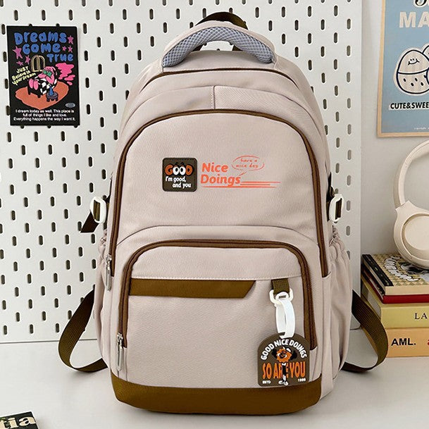Spot large capacity backpack new fashion trend versatile backpack backpack college student nylon bag wholesale