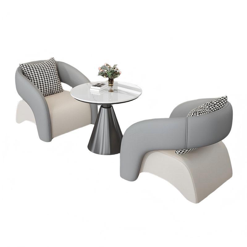 Sales office negotiation sofa chair design shape lazy table and chair beauty salon rest area reception one table and four chair combination