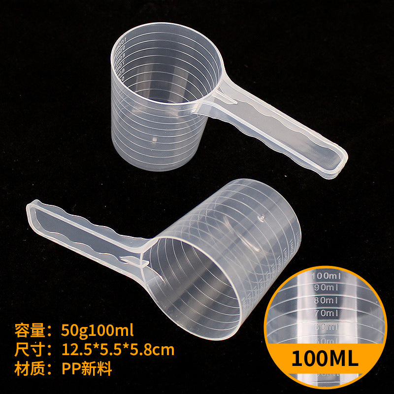 Plastic measuring spoon 100ml measuring cup facial mask spoon feed fertilizer pesticide laundry detergent explosive salt water 100g
