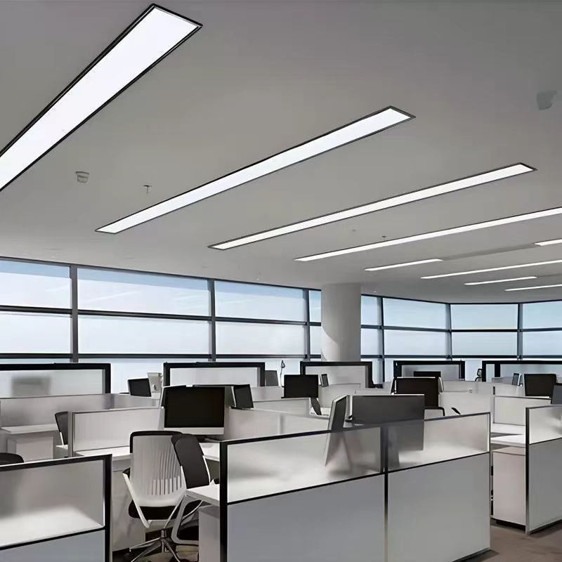 Embedded led linear light for gypsum board ceiling, recessed strip light, concealed linear light, panel light for office spaces