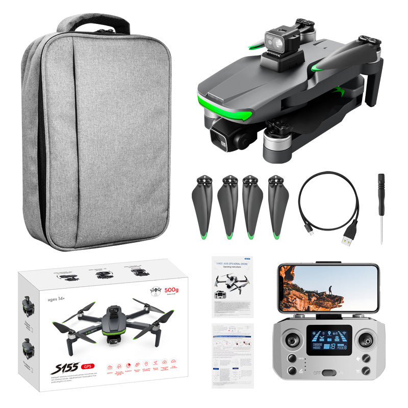 S155 heavy-duty payload drone with 3-axis gimbal, hd aerial photography, quadcopter, auto-return-to-home, obstacle avoidance, remote control aircraft
