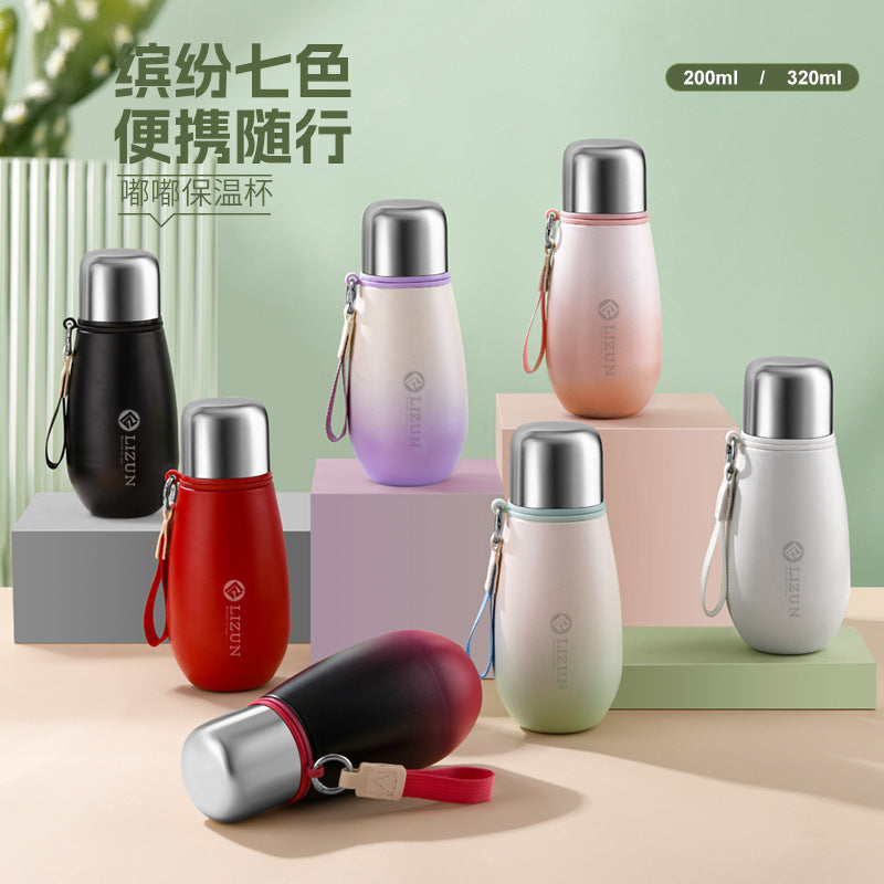 Mini pocket 316 stainless steel thermos - stylish and portable water bottle for students (unisex)
