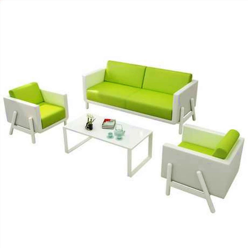 Modern minimalist mall seating area multi-person sofa reception room showroom office sofa 4s store genuine leather sofa customization
