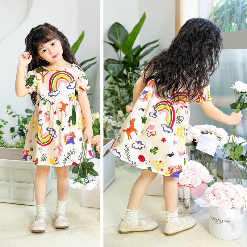 princess dress girls' dress summer korean style baby girl children's clothing wholesale street vendor kids' dress