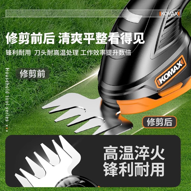 Household multifunctional lawn mower, small rechargeable weeding and grass trimmer, lithium electric pruning shears, garden hedge trimmer