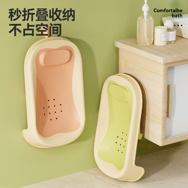 Baby bath support seat - sit & lie down, anti-slip bath pad, newborn bath net, bath mat, bath bed