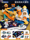 Kids' rocket space adventure challenge: boy's track car toy, mini car building parking garage puzzle - wholesale