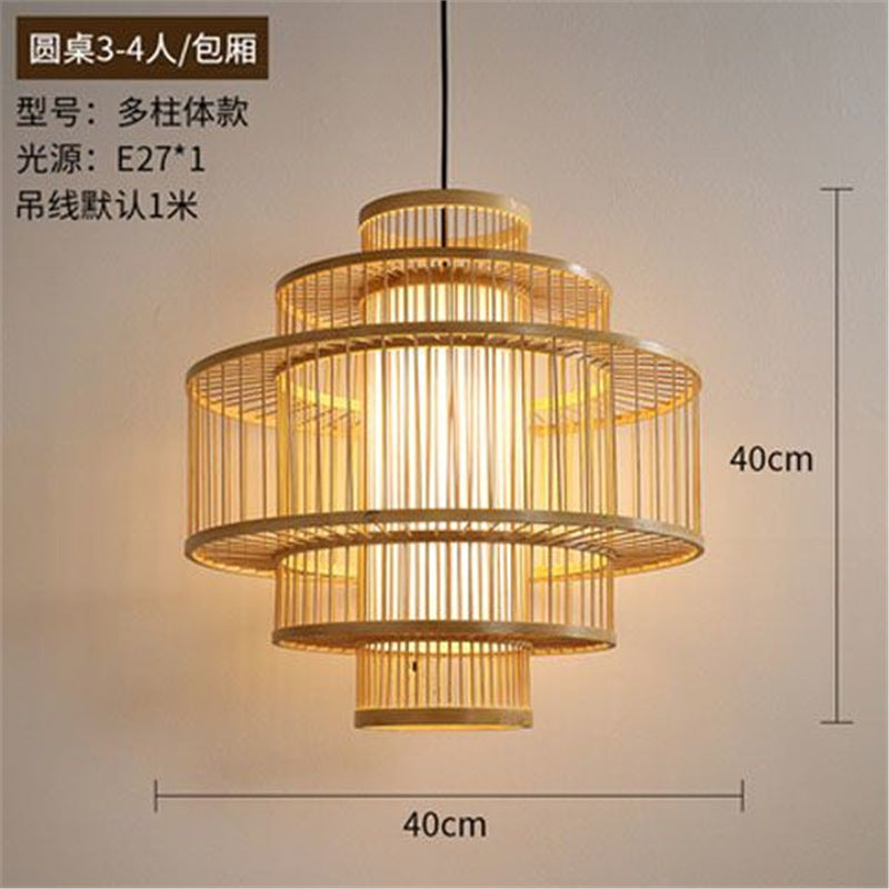 Lantern bamboo art chandelier bar b&b tea room hot pot restaurant restaurant casual japanese restaurant bamboo dining room lighting