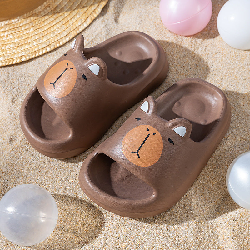 Eva kids' slippers - summer indoor/outdoor anti-slip soft sole slides for boys and girls - cute cartoon designs for toddlers and big kids