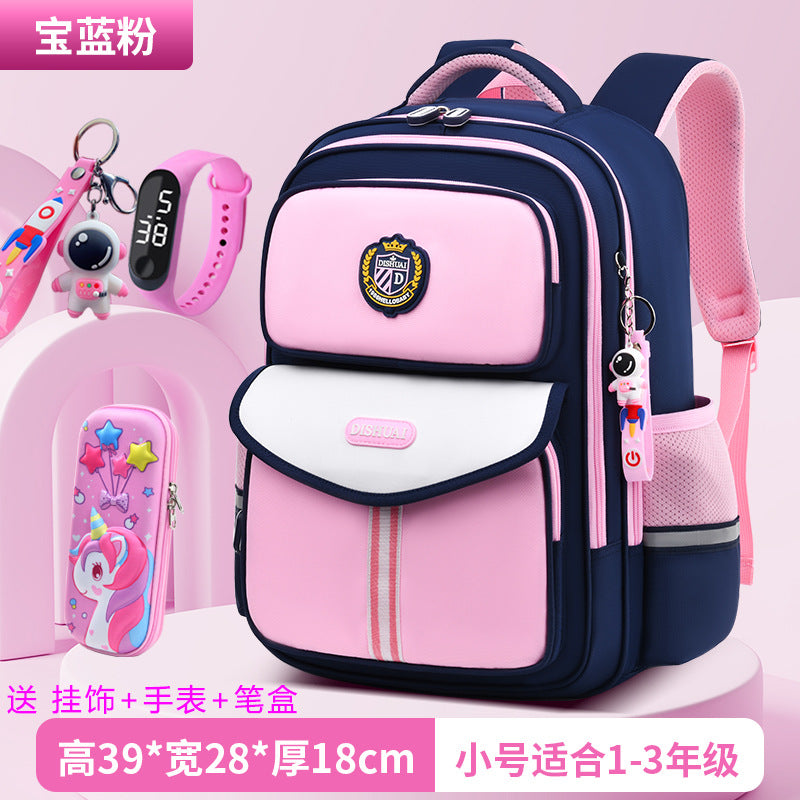 2026 new school backpack for elementary school students, grades 1-6, boys and girls, ultra-lightweight, load-reducing, and spine-protecting
