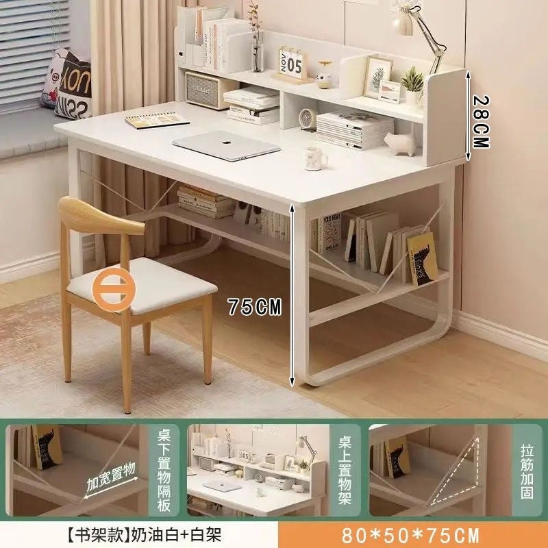 Desk and bookshelf all-in-onefor home bedroom student study writing desk office desk computer desk desktop writing desk table