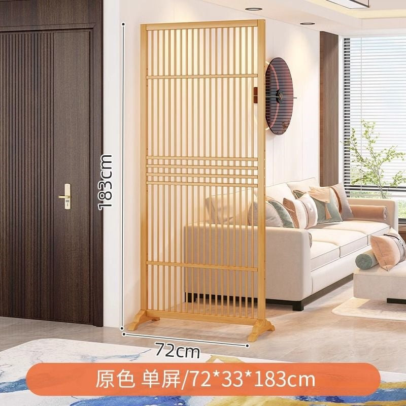 New chinoiserie screen partition living room for home blocking grids solid wood foldablemovable entrance hall office seat screen