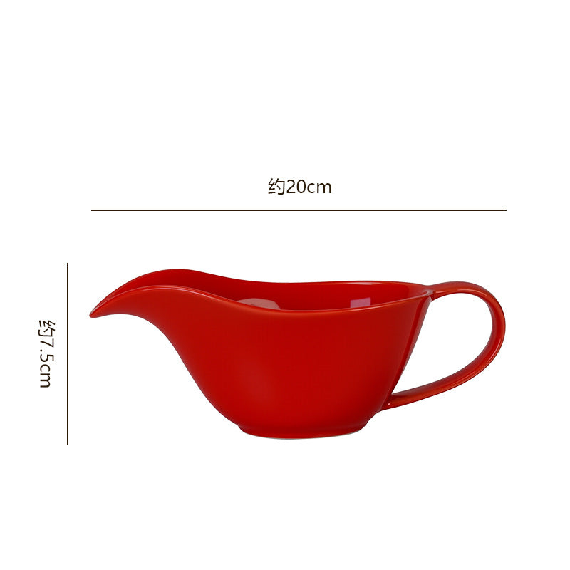 Nordic ceramic western food steak sauce ceramic juice cup restaurant hotel teriyaki cooking seasoning cup handle cup