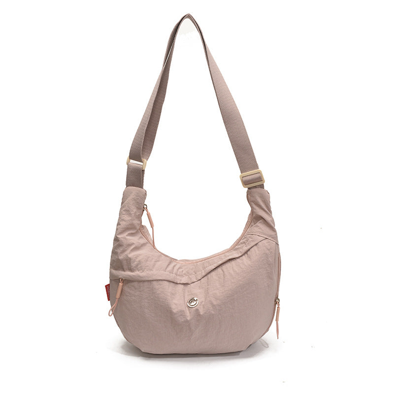 Cross-border casual nylon underarm bag women's 2025 new lightweight dumpling bag large-capacity versatile shoulder messenger bag