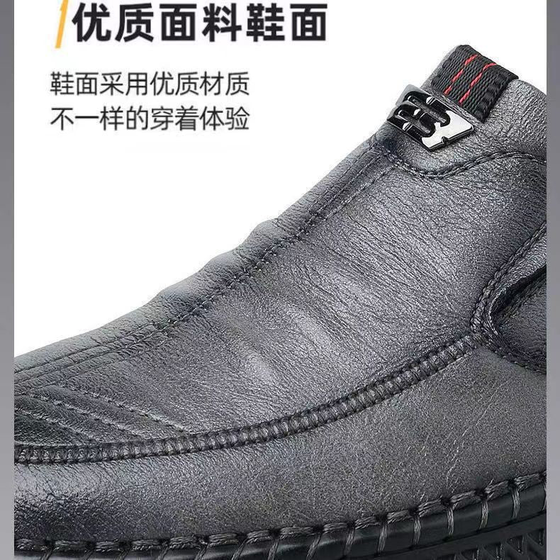 Men's spring new soft leather loafers business casual men's leather shoes slip-on tiktok viral hot seller