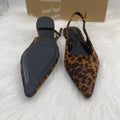 Za2025winternew arrivalclassyflats leopard print pointed toe elegant toe flats fashioneasiest for matchflats high quality