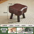 ⣝brown leather⣝low stool