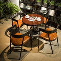 Milk tea shop table and chair combination, cafe/bar dining table and chairs, lounge bar negotiation small round table, reception solid wood balcony dining table