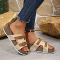 Wholesale women's plus size platform wedge sandals with ankle strap - new  summer collection, lightweight foam sole beach shoes