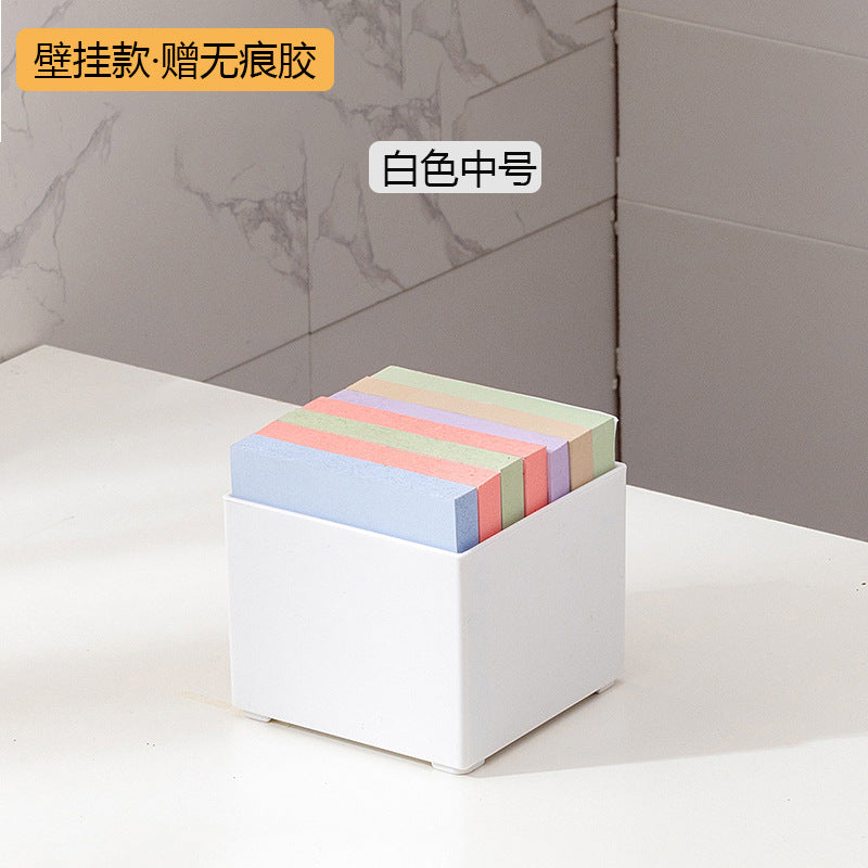 Desktop mobile phone case, sticky note transparent storage box, plastic large-capacity data cable, earphone mini wall-mounted storage box.