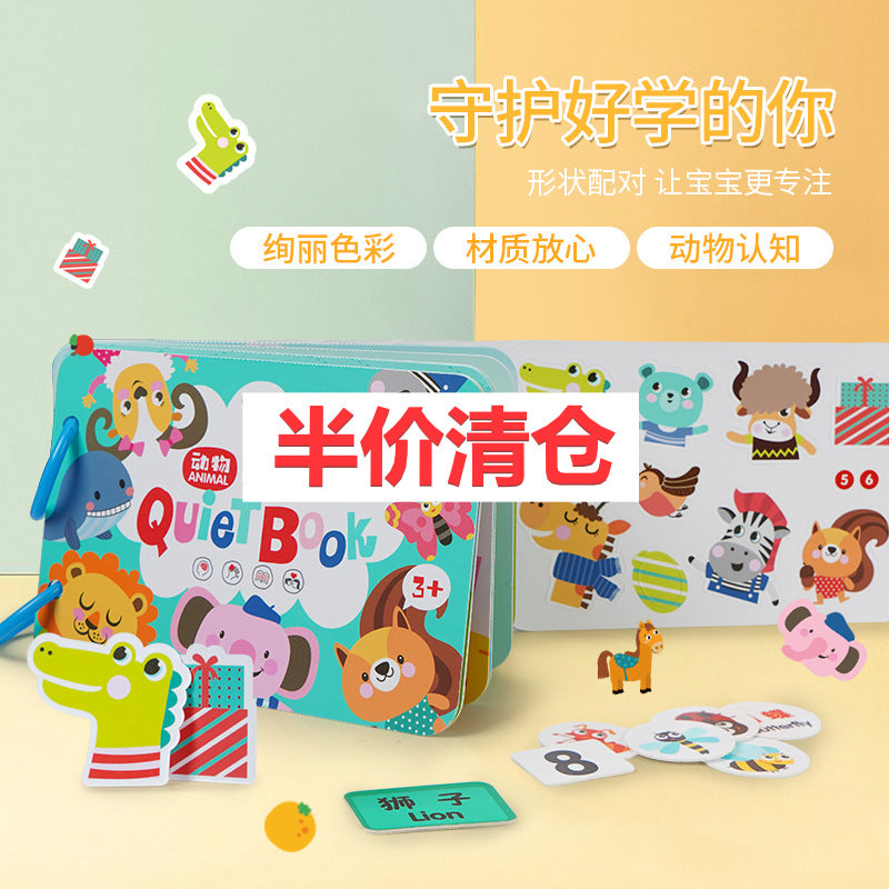 【half price clearance】kids enlightenment quiet book early education baby cognition cards preschool educational toys