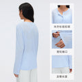 Women's long-sleeve yoga top - loose fit, breathable, activewear, casual running t-shirt, lightweight - d26101