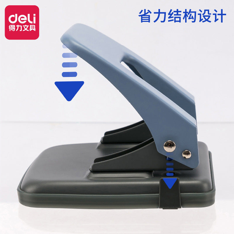 Deli 0104 Double hole punching machine Two holes can punch 35 pages of hole puncher Two hole punching machine